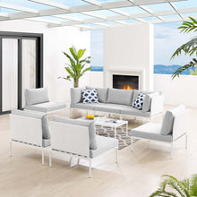Load image into Gallery viewer, Harmony 8-Piece Sunbrella¨ Outdoor Patio Aluminum Sectional Sofa Set by Modway
