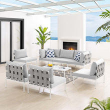 Load image into Gallery viewer, Harmony 8-Piece Sunbrella¨ Outdoor Patio All Mesh Sectional Sofa Set by Modway
