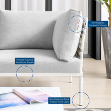 Load image into Gallery viewer, Harmony 8-Piece Sunbrella¨ Basket Weave Outdoor Patio Aluminum Sectional Sofa Set by Modway

