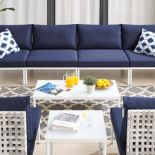 Load image into Gallery viewer, Harmony 8-Piece Sunbrella¨ Basket Weave Outdoor Patio Aluminum Sectional Sofa Set by Modway
