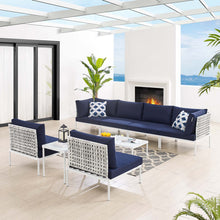 Load image into Gallery viewer, Harmony 8-Piece Sunbrella¨ Basket Weave Outdoor Patio Aluminum Sectional Sofa Set by Modway
