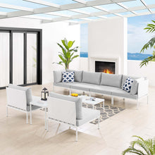 Load image into Gallery viewer, Harmony 8-Piece Sunbrella¨ Outdoor Patio Aluminum Sectional Sofa Set by Modway
