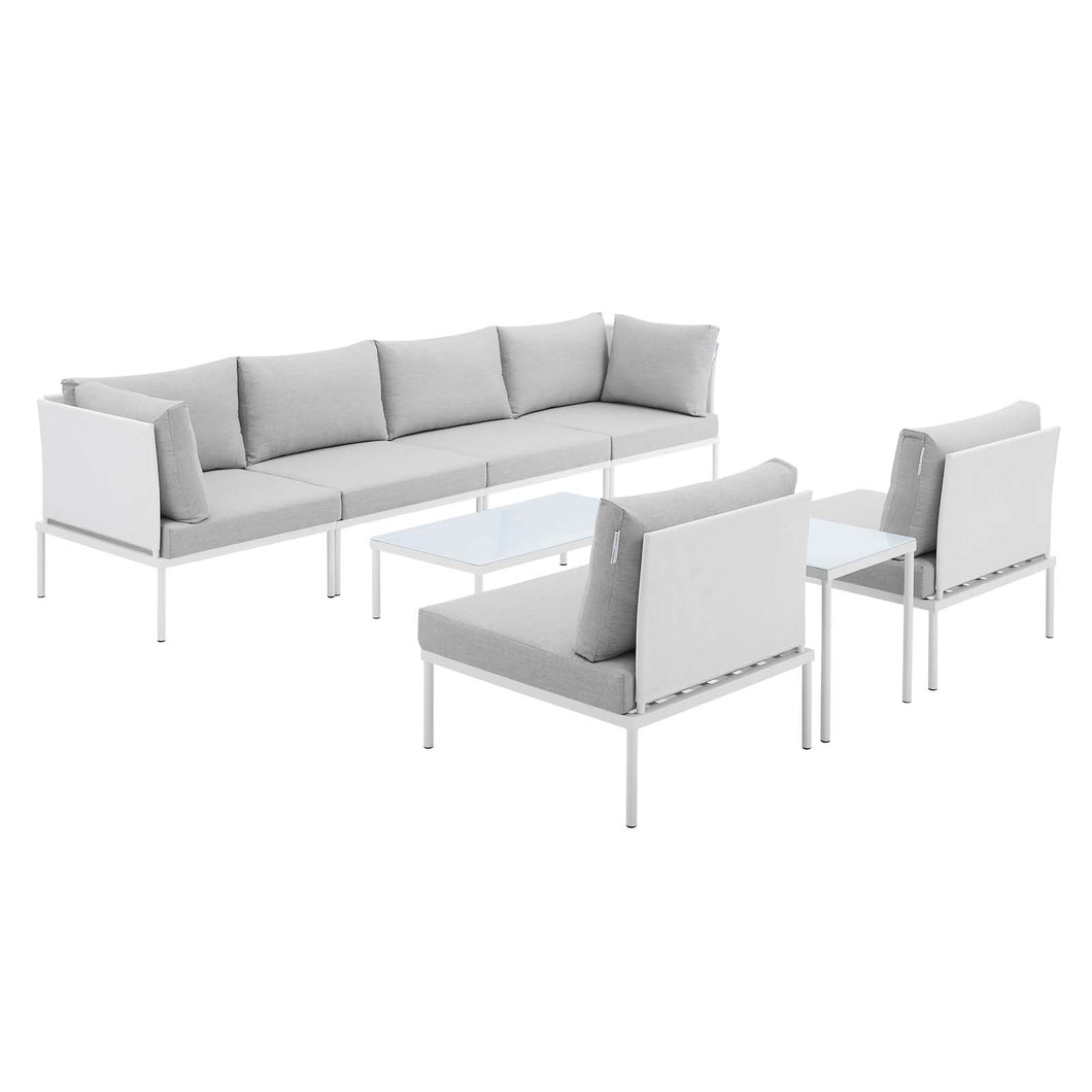 Harmony 8-Piece Sunbrella¨ Outdoor Patio Aluminum Sectional Sofa Set by Modway