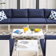Load image into Gallery viewer, Harmony 8-Piece Sunbrella¨ Outdoor Patio Aluminum Sectional Sofa Set by Modway
