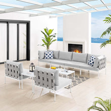 Load image into Gallery viewer, Harmony 8-Piece Sunbrella¨ Outdoor Patio Aluminum Sectional Sofa Set by Modway
