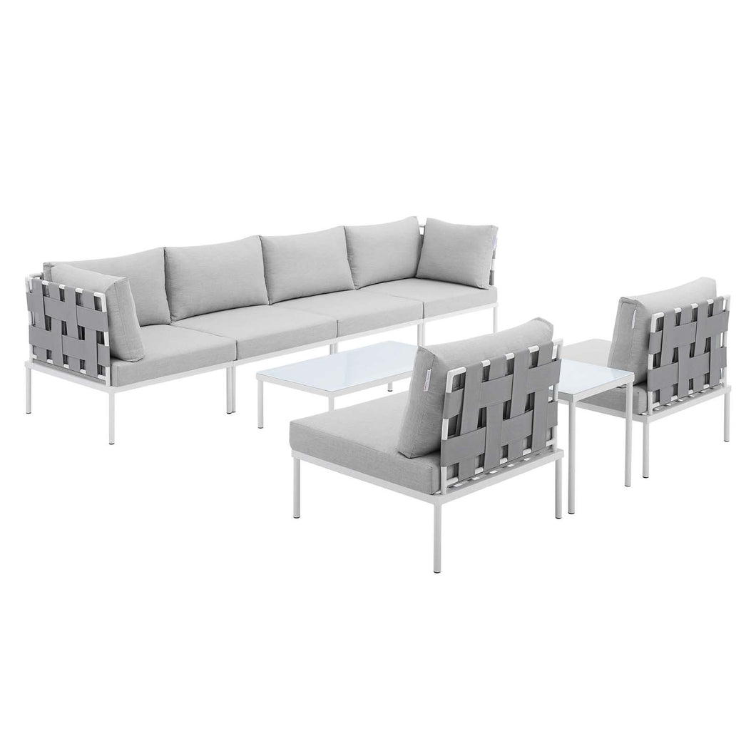 Harmony 8-Piece Sunbrella¨ Outdoor Patio Aluminum Sectional Sofa Set by Modway