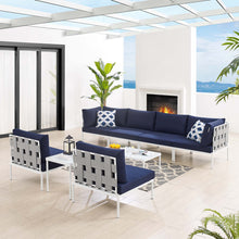 Load image into Gallery viewer, Harmony 8-Piece Sunbrella¨ Outdoor Patio Aluminum Sectional Sofa Set by Modway
