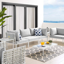 Load image into Gallery viewer, Harmony 8-Piece Sunbrella¨ Basket Weave Outdoor Patio Aluminum Seating Set by Modway
