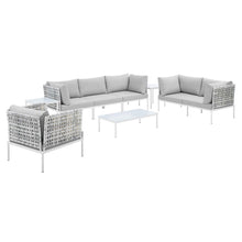 Load image into Gallery viewer, Harmony 8-Piece Sunbrella¨ Basket Weave Outdoor Patio Aluminum Seating Set by Modway
