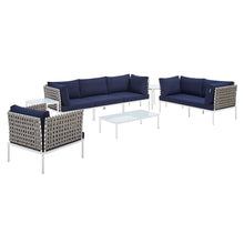 Load image into Gallery viewer, Harmony 8-Piece Sunbrella¨ Basket Weave Outdoor Patio Aluminum Seating Set by Modway
