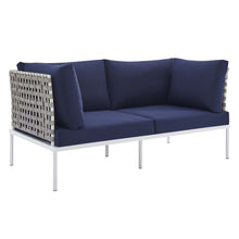 Load image into Gallery viewer, Harmony 8-Piece Sunbrella¨ Basket Weave Outdoor Patio Aluminum Seating Set by Modway
