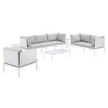 Load image into Gallery viewer, Harmony 8-Piece Sunbrella¨ Outdoor Patio Aluminum Seating Set by Modway

