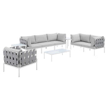 Load image into Gallery viewer, Harmony 8-Piece Sunbrella¨ Outdoor Patio Aluminum Seating Set by Modway
