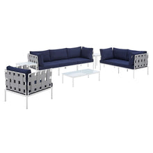 Load image into Gallery viewer, Harmony 8-Piece Sunbrella¨ Outdoor Patio Aluminum Seating Set by Modway
