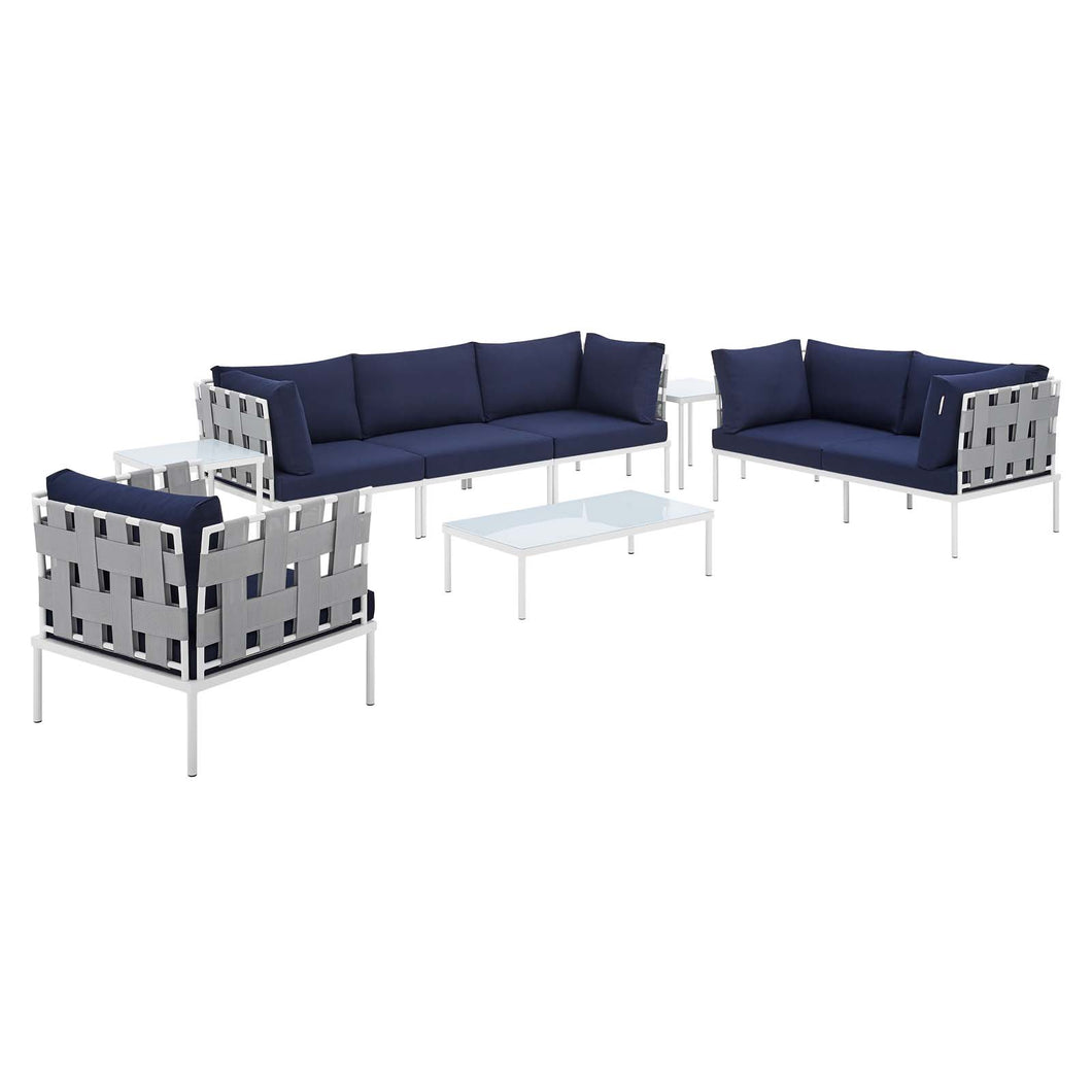 Harmony 8-Piece Sunbrella¨ Outdoor Patio Aluminum Seating Set by Modway