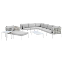 Load image into Gallery viewer, Harmony 10-Piece Sunbrella¨ Basket Weave Outdoor Patio Aluminum Sectional Sofa Set by Modway
