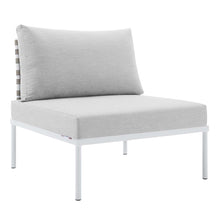 Load image into Gallery viewer, Harmony Sunbrella¨ Basket Weave Outdoor Patio Aluminum Armless Chair by Modway
