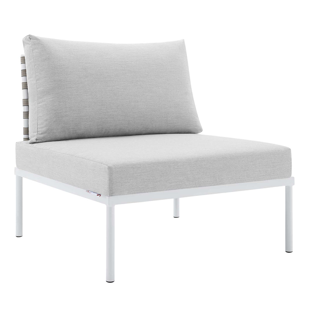 Harmony Sunbrella¨ Basket Weave Outdoor Patio Aluminum Armless Chair by Modway