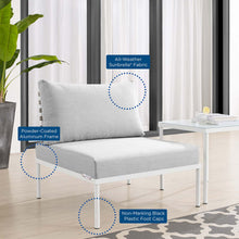 Load image into Gallery viewer, Harmony Sunbrella¨ Basket Weave Outdoor Patio Aluminum Armless Chair by Modway
