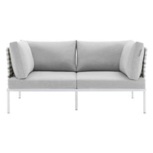 Load image into Gallery viewer, Harmony Sunbrella¨ Basket Weave Outdoor Patio Aluminum Loveseat by Modway
