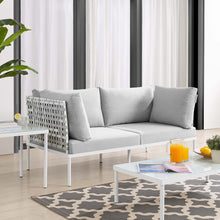 Load image into Gallery viewer, Harmony Sunbrella¨ Basket Weave Outdoor Patio Aluminum Loveseat by Modway
