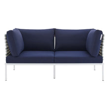 Load image into Gallery viewer, Harmony Sunbrella¨ Basket Weave Outdoor Patio Aluminum Loveseat by Modway
