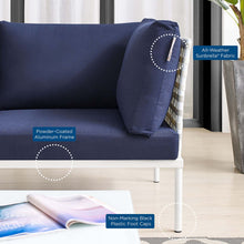 Load image into Gallery viewer, Harmony Sunbrella¨ Basket Weave Outdoor Patio Aluminum Loveseat by Modway
