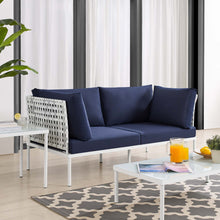 Load image into Gallery viewer, Harmony Sunbrella¨ Basket Weave Outdoor Patio Aluminum Loveseat by Modway

