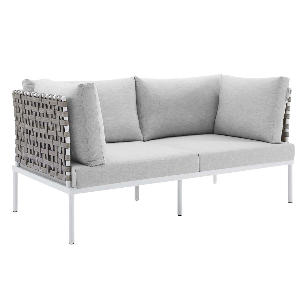 Harmony Sunbrella¨ Basket Weave Outdoor Patio Aluminum Loveseat by Modway