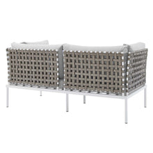 Load image into Gallery viewer, Harmony Sunbrella¨ Basket Weave Outdoor Patio Aluminum Loveseat by Modway
