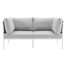 Load image into Gallery viewer, Harmony Sunbrella¨ Basket Weave Outdoor Patio Aluminum Loveseat by Modway

