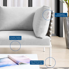 Load image into Gallery viewer, Harmony Sunbrella¨ Basket Weave Outdoor Patio Aluminum Loveseat by Modway
