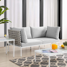 Load image into Gallery viewer, Harmony Sunbrella¨ Basket Weave Outdoor Patio Aluminum Loveseat by Modway
