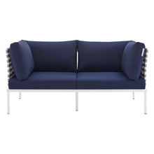 Load image into Gallery viewer, Harmony Sunbrella¨ Basket Weave Outdoor Patio Aluminum Loveseat by Modway
