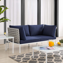 Load image into Gallery viewer, Harmony Sunbrella¨ Basket Weave Outdoor Patio Aluminum Loveseat by Modway
