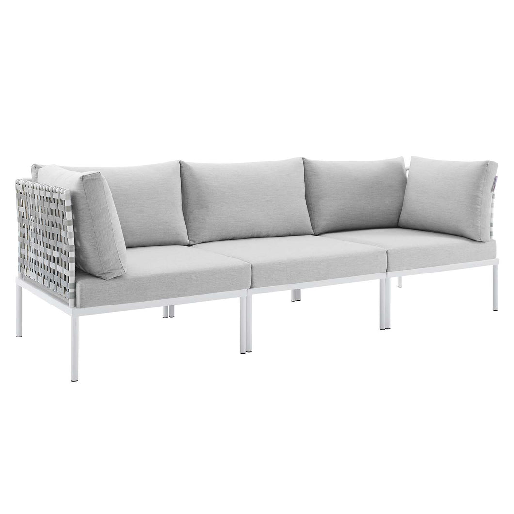Harmony Sunbrella¨ Basket Weave Outdoor Patio Aluminum Sofa by Modway