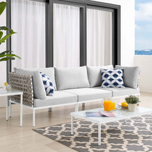 Load image into Gallery viewer, Harmony Sunbrella¨ Basket Weave Outdoor Patio Aluminum Sofa by Modway
