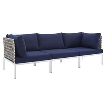Load image into Gallery viewer, Harmony Sunbrella¨ Basket Weave Outdoor Patio Aluminum Sofa by Modway
