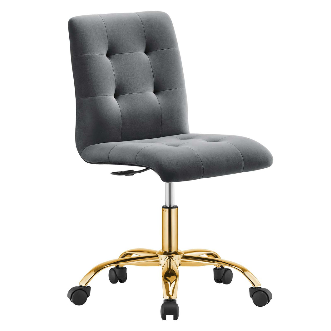 Prim Armless Performance Velvet Office Chair by Modway