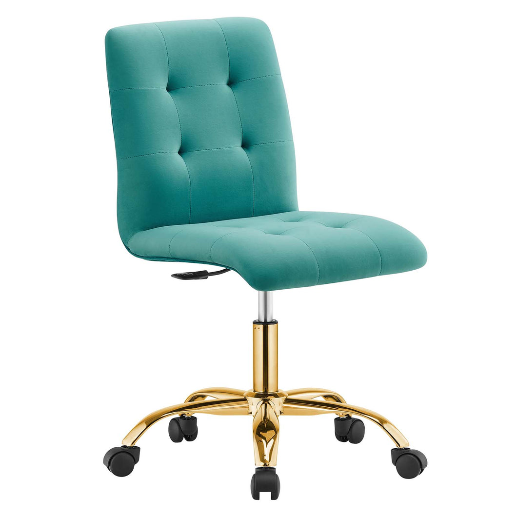Prim Armless Performance Velvet Office Chair by Modway