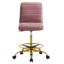 Load image into Gallery viewer, Ripple Armless Performance Velvet Drafting Chair by Modway
