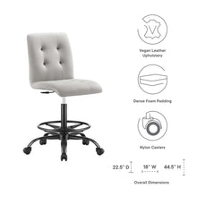Load image into Gallery viewer, Prim Armless Vegan Leather Drafting Chair by Modway

