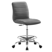 Load image into Gallery viewer, Ripple Armless Vegan Leather Drafting Chair by Modway
