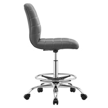 Load image into Gallery viewer, Ripple Armless Vegan Leather Drafting Chair by Modway
