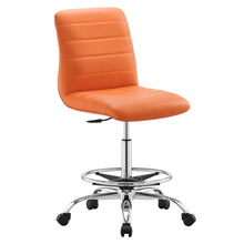 Load image into Gallery viewer, Ripple Armless Vegan Leather Drafting Chair by Modway
