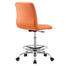Load image into Gallery viewer, Ripple Armless Vegan Leather Drafting Chair by Modway
