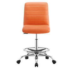 Load image into Gallery viewer, Ripple Armless Vegan Leather Drafting Chair by Modway
