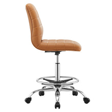 Load image into Gallery viewer, Ripple Armless Vegan Leather Drafting Chair
