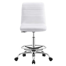 Load image into Gallery viewer, Ripple Armless Vegan Leather Drafting Chair by Modway
