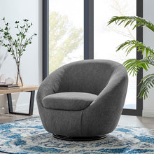 Load image into Gallery viewer, Buttercup Upholstered Fabric Swivel Chair by Modway
